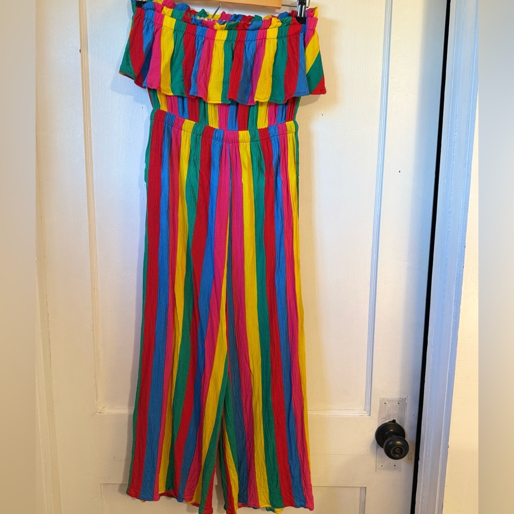 Lush brand Jumpsuit Multicolor Striped NWT